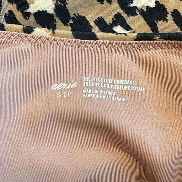 Aerie Leopard Print One-Piece Swimsuit - Picture 3 of 4